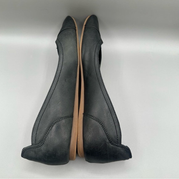 Lucky Brand Arin Ballet Flats Women 8M Black Slip On Leather Square Toe - Picture 6 of 9